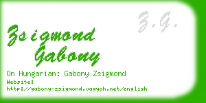 zsigmond gabony business card